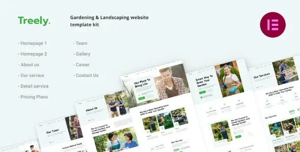 Treely Landscape & Gardening Elementor Template Kit