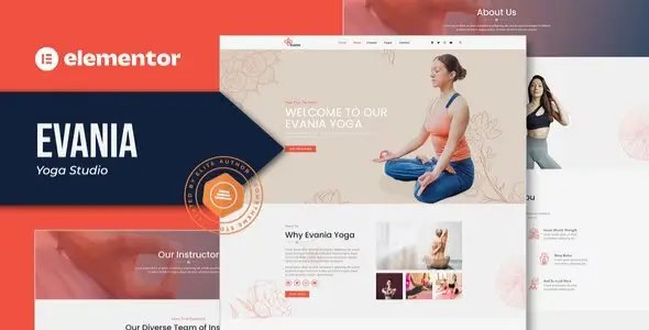 Evania – Yoga Studio Elementor Template Kit