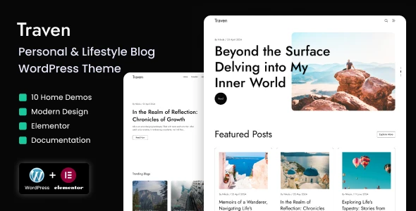 Traven – Personal & Lifestyle Blog WordPress Theme