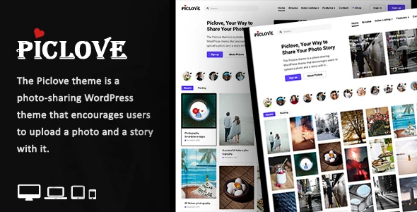 Piclove – Blog & Photos Download WordPress Theme
